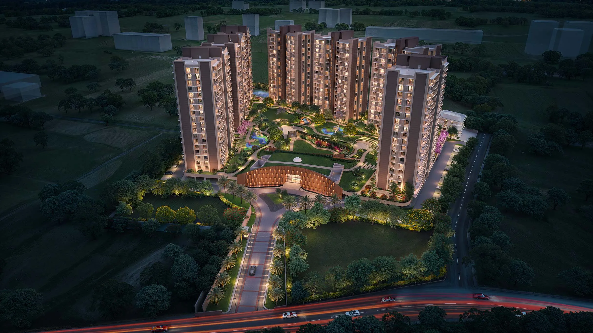 Night Aerial View
