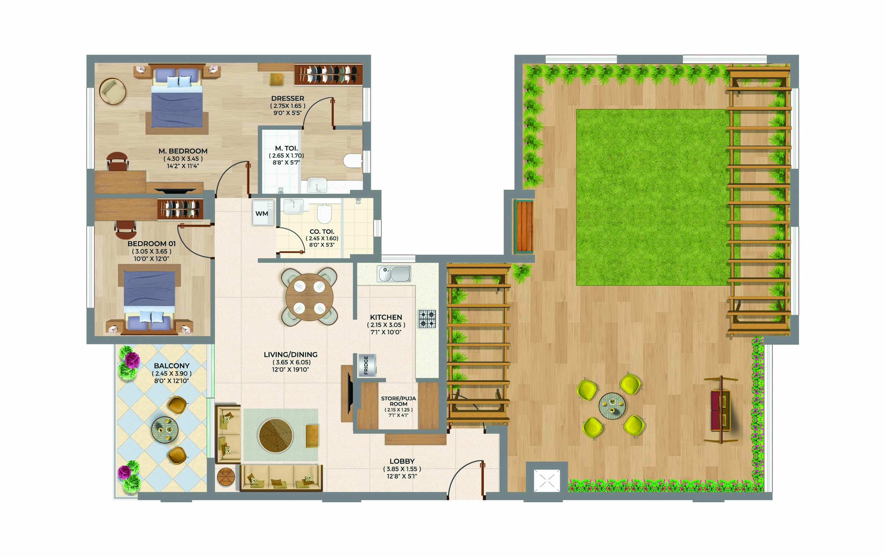2 BHK Penthouse
