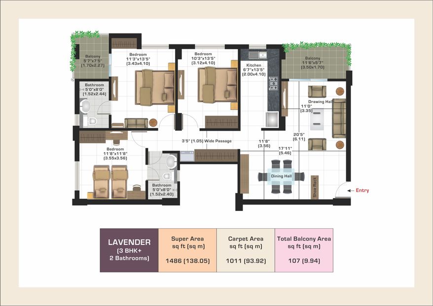 3bhk+2b