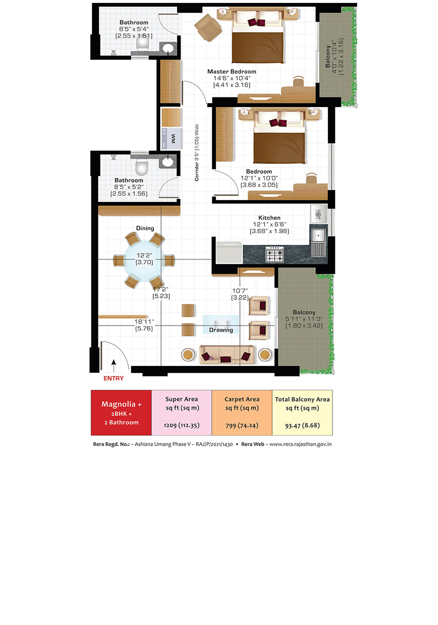 3bhk + staff