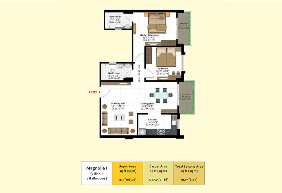 Lavender - 3 BHK Villa with Staff room